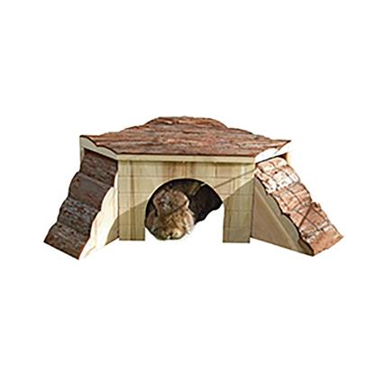 Casa de Miniatura Kerbl Roedores 37 x 37 x 16 cm Castanho Madeira