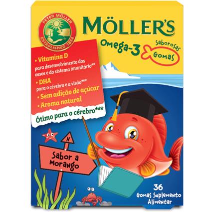 Suplemento Gomas Ómega 3 Morango Criança Möller's