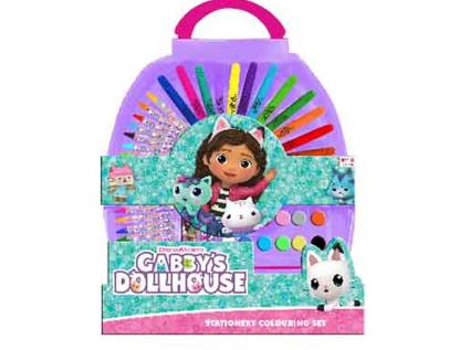 Conjunto Criativo Gabby - Set Colorir Blister Meia Lua 50 Peças