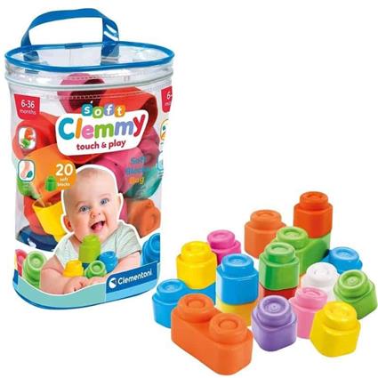 Clementoni Baby - Mochila Com 20 Blocos Clemmy