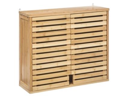 Armário de Banheiro Suspenso em Bambu