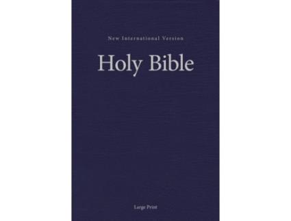 Livro niv, pew and worship bible, large print, hardcover, blue de zondervan (inglês)