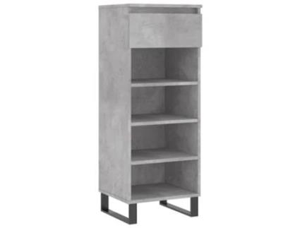 Sapateira VIDA XL derivados de madeira cinzento cimento (40x36x105 cm)