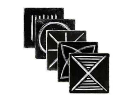 Azulejo Revestimento Cerâmico Decorativo Mate CERAGNI Inca Preto 15X15 Caixa com 44 Unidades 1 M2