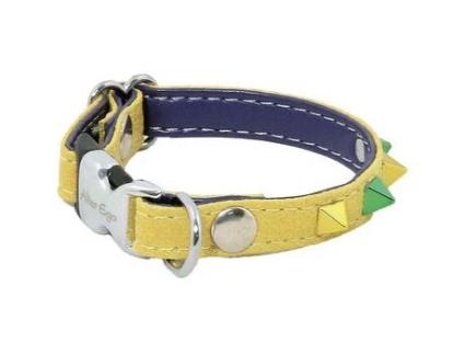 Coleira para Cães Pequenos ALTER EGO da Martin Sellier Coleção Glam & Color ALTER EGO Amarelo 20 a 28 x L. 1