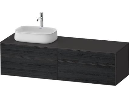 Unidade de Vaidade Da Consola DURAVIT Zencha 1600X550Mm 2 Extensões 2 Gavetas 1 Recorte À Esquerda Ze4824