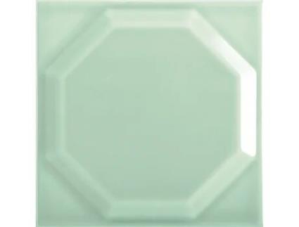 Azulejo Revestimento Cerâmico Brilhante CERAGNI Octagon Verde 260 15X15 Caixa com 29 Unidades 0,63 M2