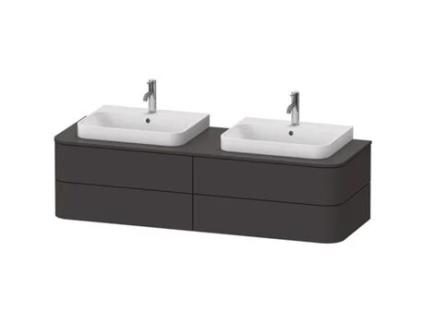 Armário DURAVIT Happy D.2 Plus para console de parede 1600x550 mm 4 gavetas para 2 pias de móveis