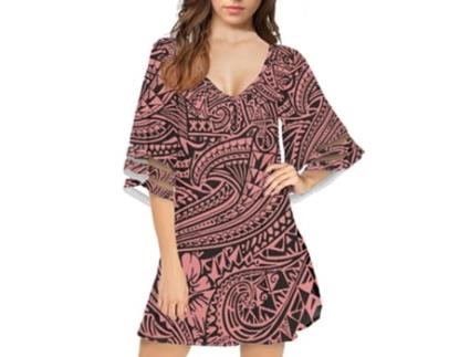 Vestido CABLECC Fyy Havaianocom Meia Poliéster Multicor (M)