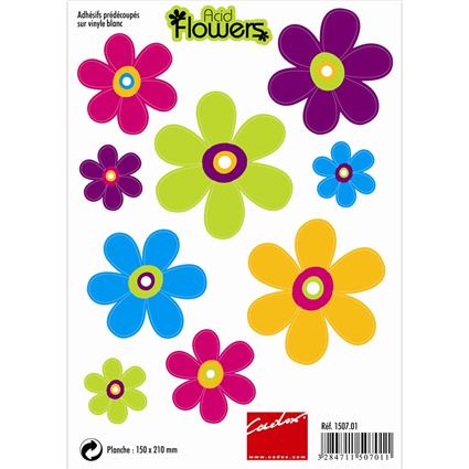 9 autocolantes autocolantes cadox flores