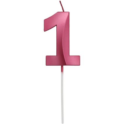 Vela Glamour Nº 1 Rosa