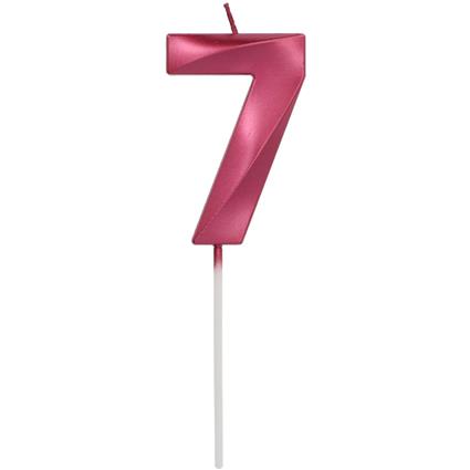 Vela Glamour Nº 7 Rosa