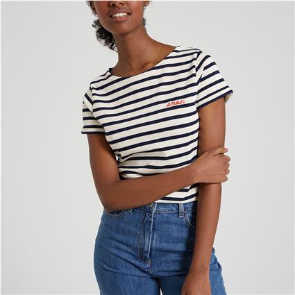 Maison Labiche T-shirt estilo marinheiro às riscas, COLOMBIER AMOUR