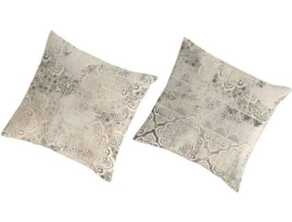 2 Fronhas de Almofada  Alain (Bege, Cinzento - 100% Percal Algodão - 65x65 cm)