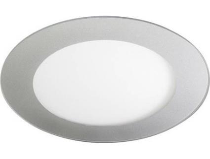 Candeeiro de Teto Embutida  Extraplano Redondo (Cinzento - LED - 20 W - Alumínio - 225x225x22 mm)