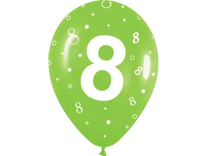 Balões  (10 un - 30 cm - Látex) Número 8