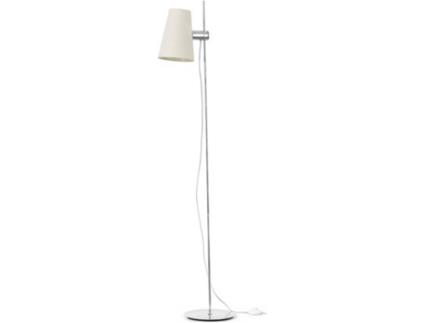 Candeeiro de Pé  Lupe (Prateado e Branco - E27 - 20 W - Metal)