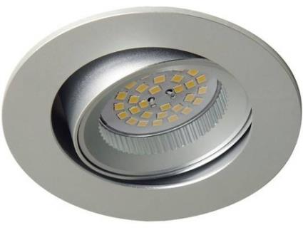 Candeeiro de Teto Embutida  Basic (Prateado - GU10 - 50 W - Alumínio - 89x25 mm)