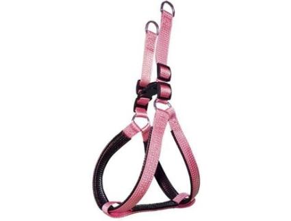 Peitoral para Cães  Nylon Liso Rosa (T-3)