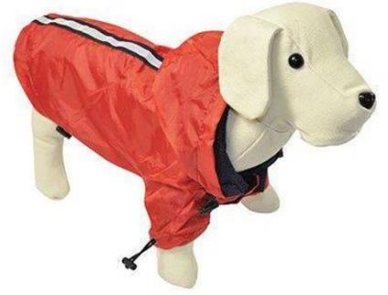 Capa de Chuva para cães  Reflexivo 30 cm 200 gr Vermelho