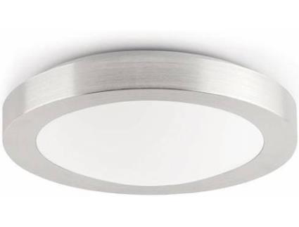 Plafon  Logos Médio (Cinzento - E27 - 20 W - Alumínio)