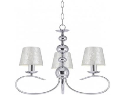 Candeeiro Suspenso  Aurora (Prateado - E14 - 3 x 40 W - Metal)