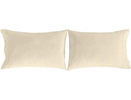 2 Fronhas de Almofada  Pure (Creme - 100% Percal Algodão - 50x75 cm)