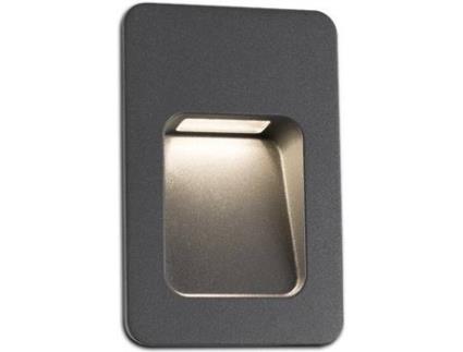 Candeeiro de Teto Embutida  Nase- 2 (Cinzento - LED - 3 W - Alumínio)