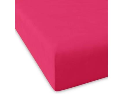 Lençol de Baixo  Casual (Fúcsia - 100% Algodão - 200x200+28 cm)