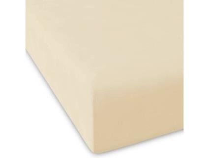 Lençol de Baixo  Pure (Creme - 100% Percal Algodão - 160x200+28 cm)