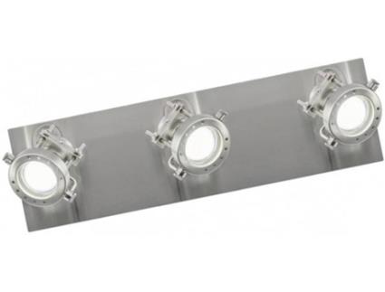 Candeeiro de Teto  Olbia (Prateado - GU10 - 50 W - Cristal)