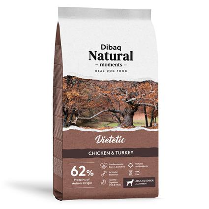 Natural Moments Dietetic Adult &Senior, Frango & Peru 3 Kg Dibaq