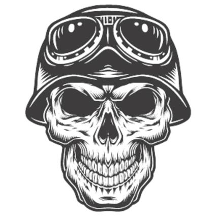 Decor resin 3d cranio biker