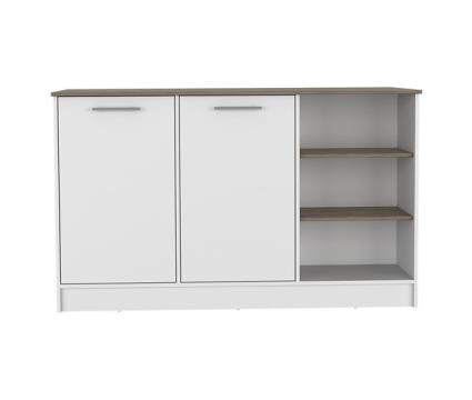 Ilha de cozinha ginger com arrumação e bancada de trabalho