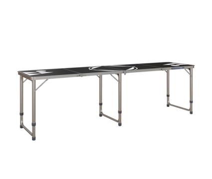 Mesa de campismo dobrável alumínio, mdf outsunny
