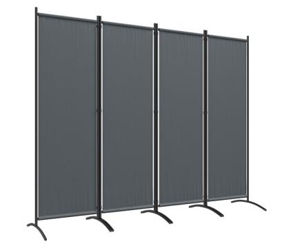 Biombo separador de ambientes tecido de poliéster e metal outsunny