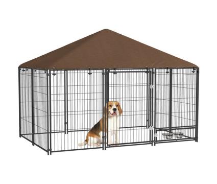 Parque para cães metal e tecido oxford pawhut