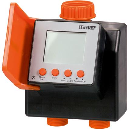 Stocker Digital 2 Areas Irrigation Timer Laranja