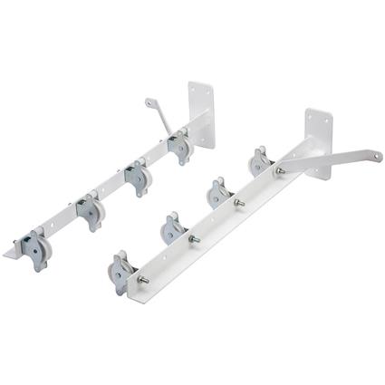 Sauvic Wall Clothesline 8 Plastic Coated Pulleys