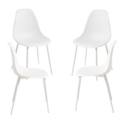 Presentes Miguel - Pack 4 Cadeiras Mykle Total - Branco