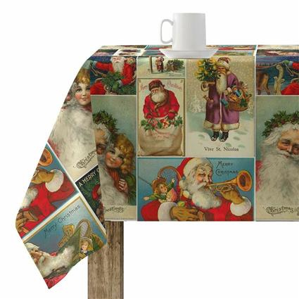 Toalha resinada antinódoas Mauré Vintage Christmas 300 x 140 cm