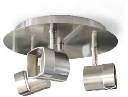 Plafon  Moka (Prateado - GU10 - 60 W - Aço)