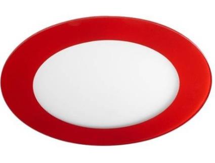 Candeeiro de Teto Embutida  Extraplano Redondo (Vermelho - LED - 20 W - Alumínio)