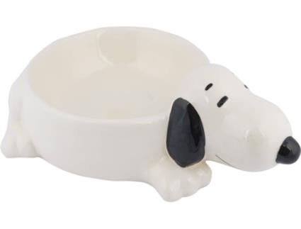 Comedouro para Cães  3D Oficial Snoopy (Branco - 24 x 6 cm - Cerâmica)