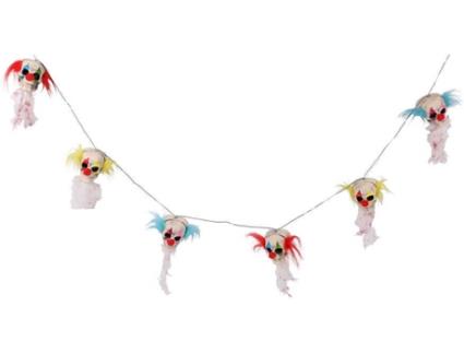 Luzes de Corda  6 Cabeças de Palhaço Luz (180 cm - Halloween)