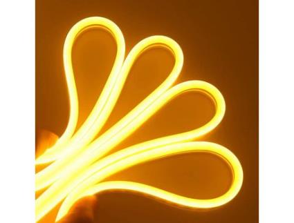 Tira Led NEON NEON Efeito Flexível e Impermeável Amarelo