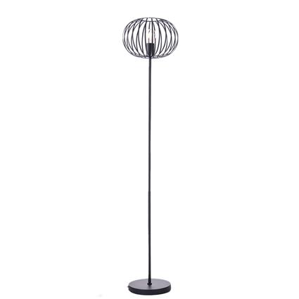 Moderne vloerlamp zwart E27 - Troopa