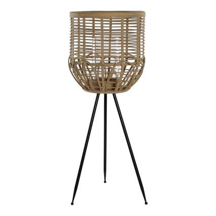 Castiçais  Metal Cristal Rotim (31 x 31 x 77 cm)