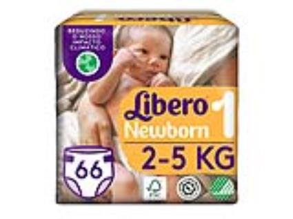 Fraldas Libero Newborn T1 2-5kg 66 Un