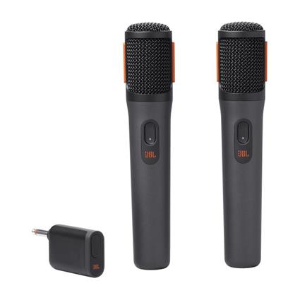 Kit 2 Microfones Sem Fios Para JBL Partybox II Preta